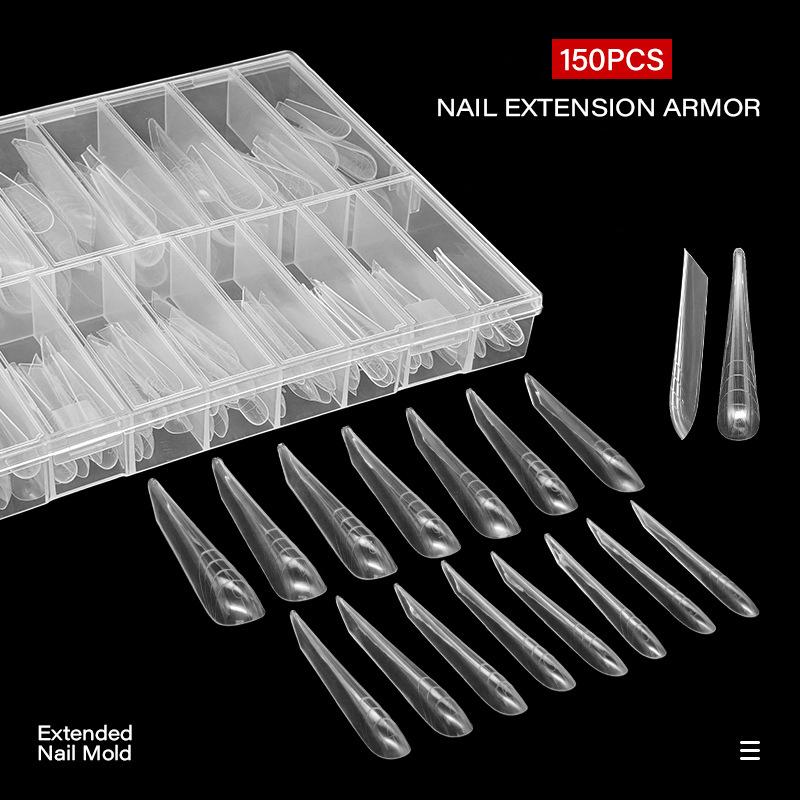 30/150Pcs/Box Mechanical Dragon Claw Nail Forms For Extension Gel Nail Molds Nail Extension Forms For Building Gel Manicure