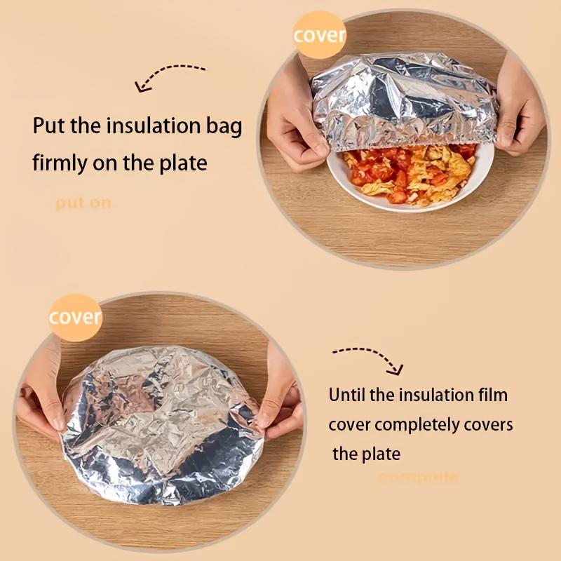 Food-Grade Reusable Aluminum Foil Covers - Table Warming Lids, Aluminum Covers, Kitchen Preservation And Insulation Film Covers