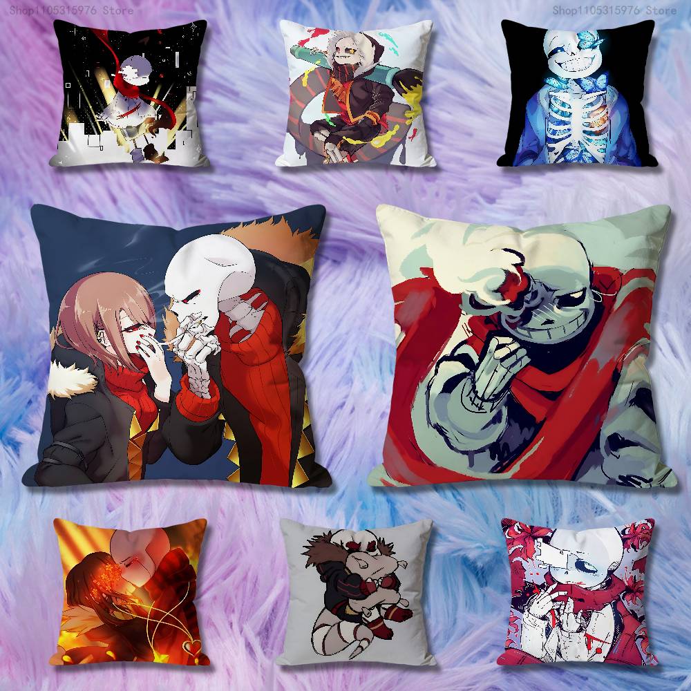 Fell Ink SSans UUndertales AU Celebrity Merchandise AllMatch Printed Pillow Case Sofa Car Office Room Decoration Protector