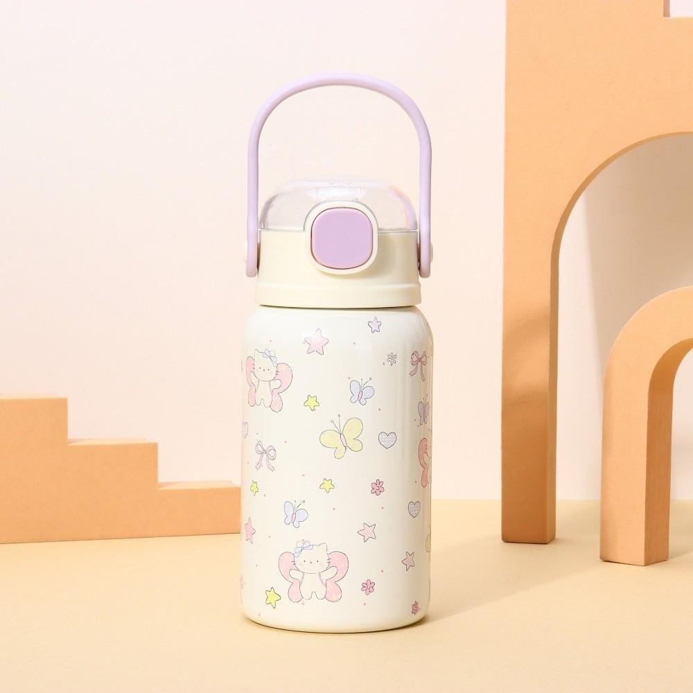 

Stainless Steel Water Bottle 500ml Coffee Mug Portable Vacuum Handy Cup Outdoor Travel Office фиолетовый