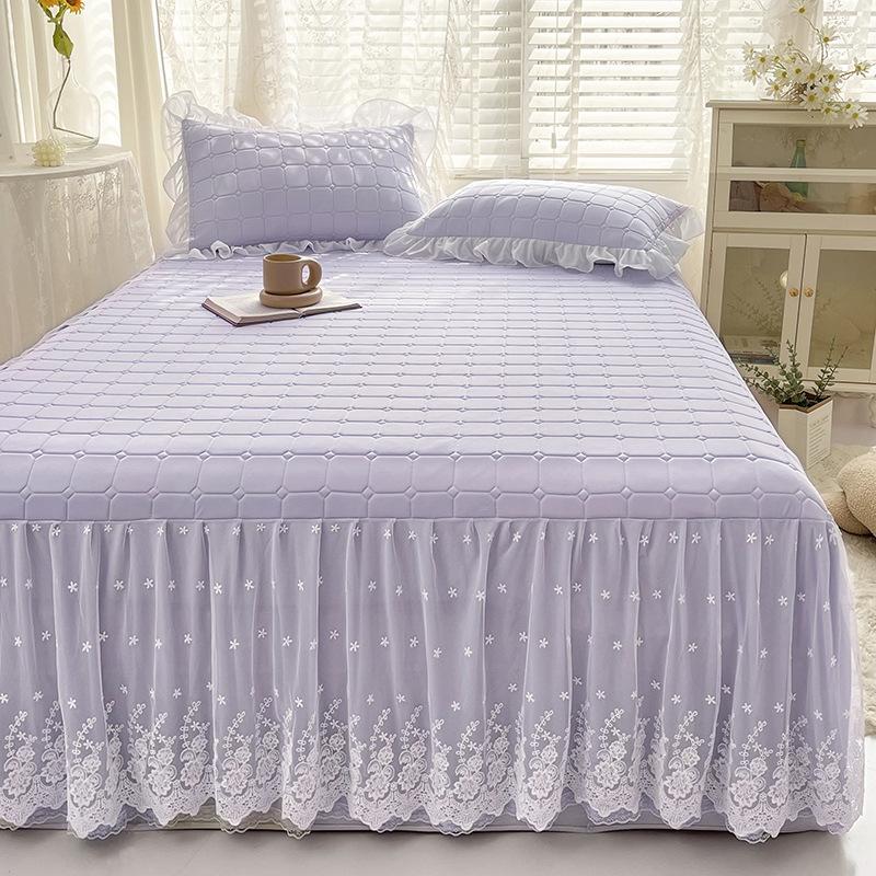 Sengeskjørt Latex tredelt sett med sommersovematte Klimaanlegg Mykt sete Sammenleggbar viskosefibermatte