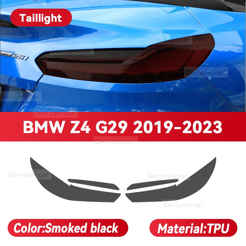For BMW Z4 G29 2019-2023 2022 Car Headlight Smoked Black TPU Protective Film Front Light Tint Change Color Sticker Accessories