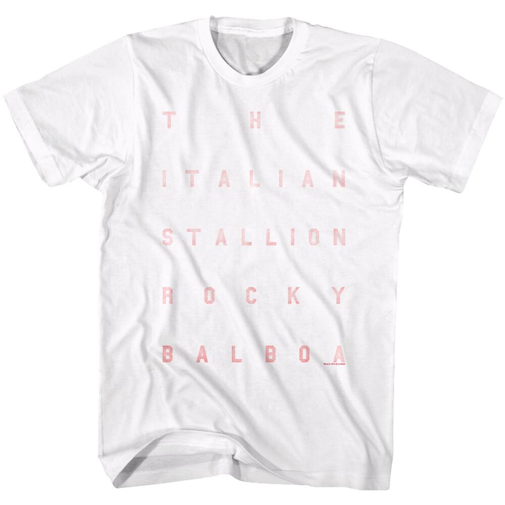 Rocky Movie The Italian Stallion Rocky Balboa Text Men s T Shirt S