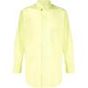 FW21 Solid Color Long Sleeve Shirt With Chest Pocket And Single Button Men Shirts Yellow HB3407