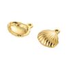 Elegant Stainless Steel Gold Plated Heart Love Cross Shell Starfish Oil Drop Pendant Charms for DIY Jewelry Making Women