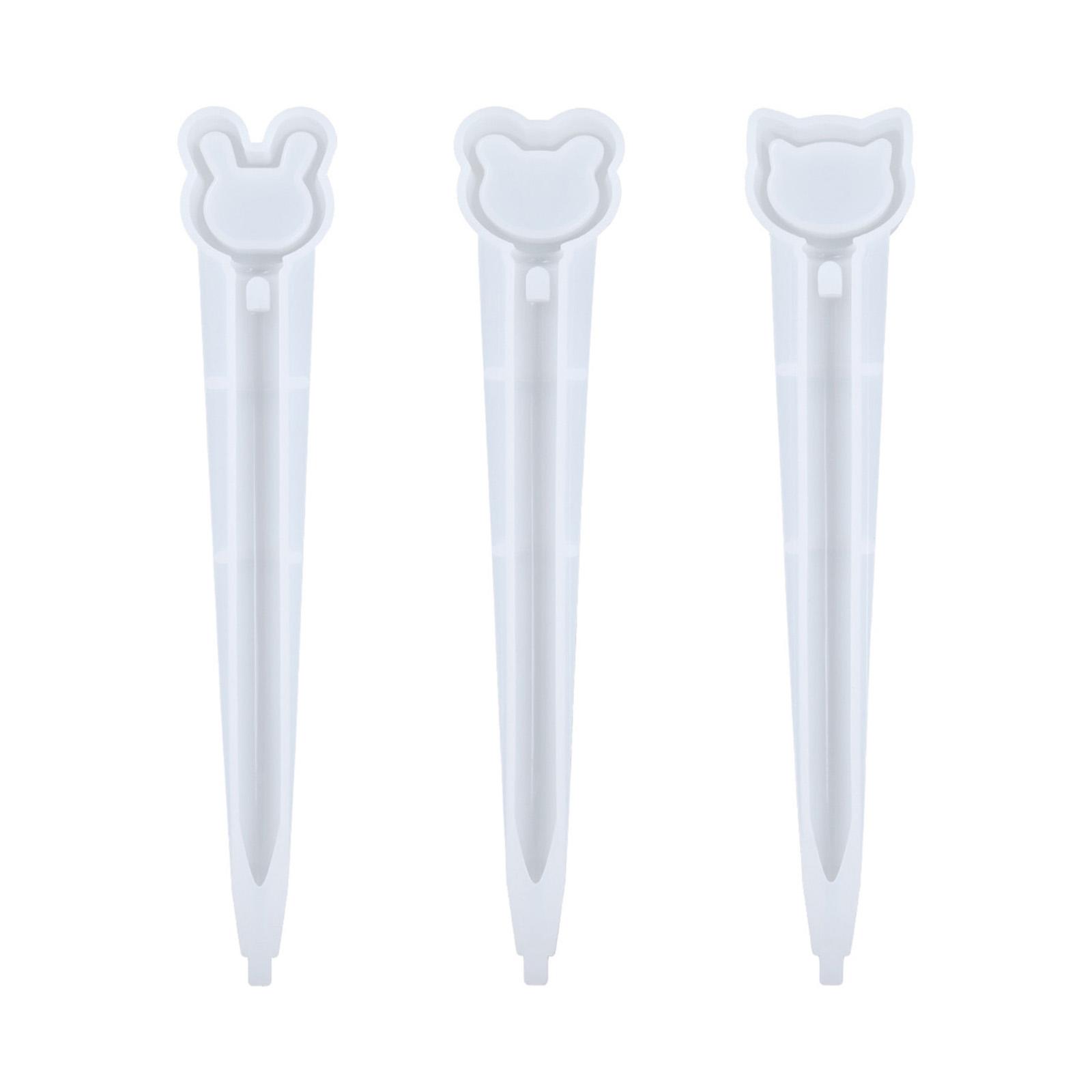 

Силиконовые формы для шариковой ручки, форма для литья из смолы, сделай сам, ежедневная канцелярская форма для изготовления животных, ручка со звездой, луной и сердцем, подарок B