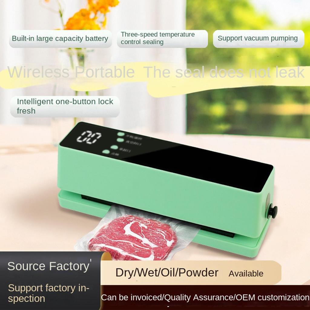 Mini Vacuum Sealer Rechargeable Portable Wireless Dry/Moist Food Preservation for Compact Storage kitchen accessories