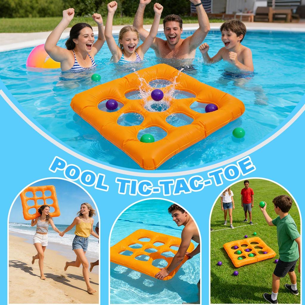 Aufblasbares Pool-Wurfspiel Aufblasbares Spielzeug Brettspiele Wasserspiele Schwimmendes Wurfspiel Für Party & Pool Schwimmende Wurfbecken Zubehör