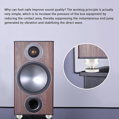1Set Lautsprecher Spikes Standfüße Audio Lautsprecher Reparatur Teile Plattenspieler Ständer Stoßdämpfer Pin Nägel und Pads