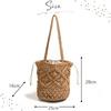 Harujio Basket Elegant and Stylish for Macrame Tote Woven Stylish and Cute Macrame White and Shoulder Summer Perfect for Yukata and Mesh Bag Bag,