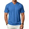 Camiseta lisa de manga corta con cuello en V para hombre, Camiseta de color transpirable de secado rápido, Disponible en varios colores para uso casual diario