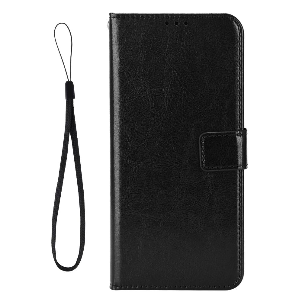 Dla Motorola Moto G15 4G/G15 Power 4G Etui Tekstura Crazy Horse Skóra PU Portfel na Telefon Pokrowiec