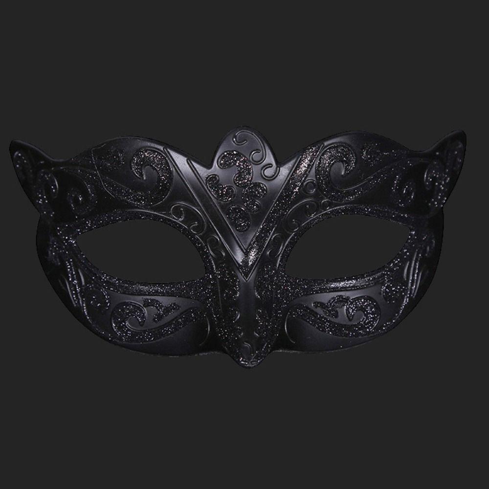 Plastic Glitter Mask Half Face Mask Venice Mask Personality Halloween Masks  Women