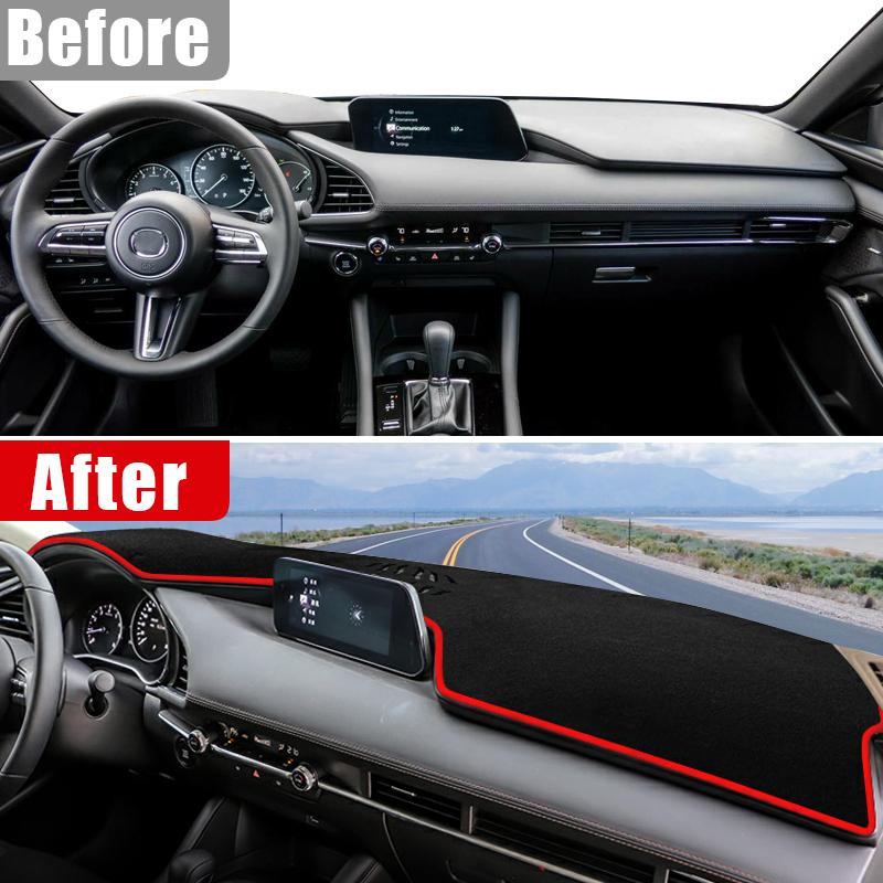 For Mazda 3 BP 2024 Axela Car Dashboard Cover Mat Non-Slip Pad Trument Panel Carpets Accessories