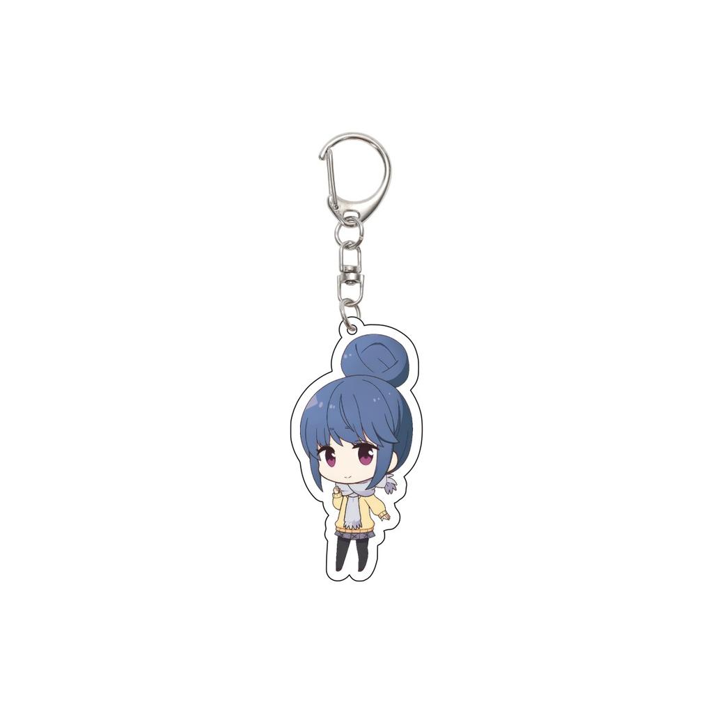55MM Anime Laid-Back Camp Keychain Shima Rin/Inuyama Aoi/Ena Saitou Key Chain Acrylic Model Plate Christmas Gifts