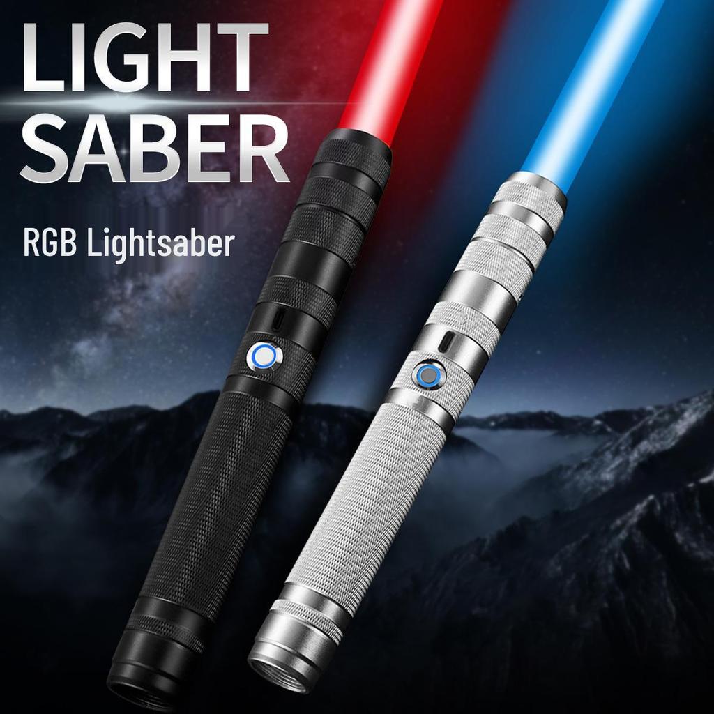 Star Wars RGB lyssabel leketøy - Nybegynnernivå metall lasersverd, Oppladbart, 7-14 farger