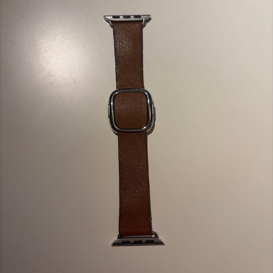 Used Modern buckle brown genuine leather