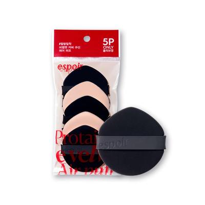 Be Velvet Air Puff Cushion Foundation Makeup Korean Official Espoir Store (5-Pack) - Sponge, Teardrop-Shaped, Fluffy, High-Adhesion, Cosmetics,