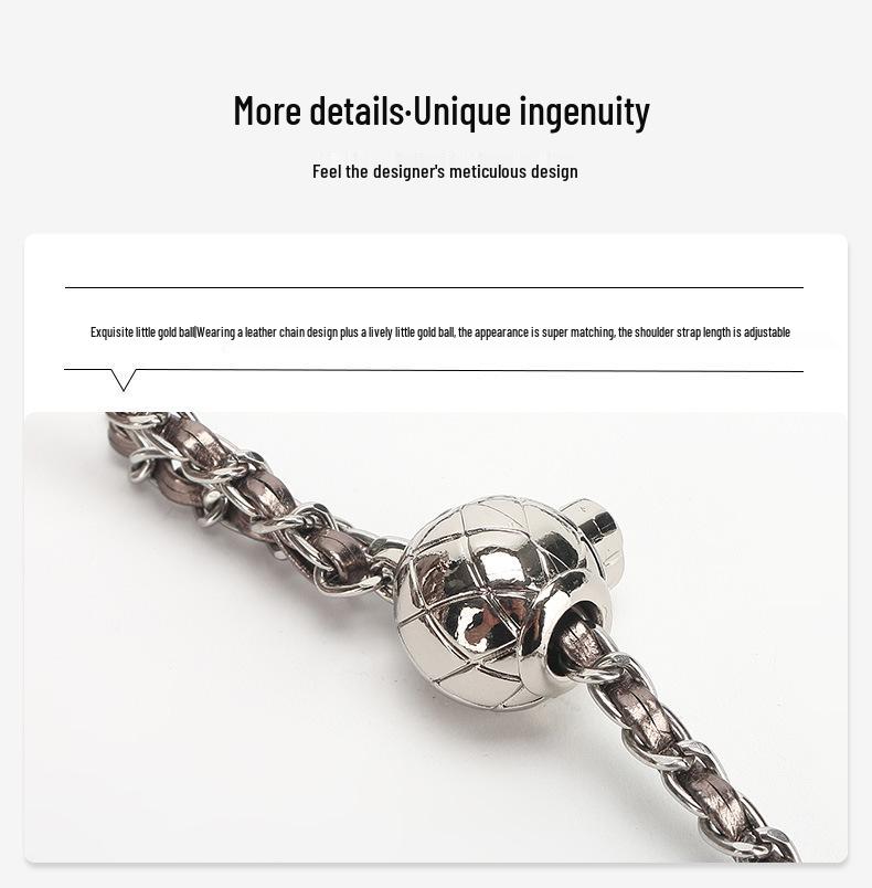 Damska torebka łańcuszkowa typu chmurka z plisowanej skóry naturalnej ze złotym akcentem - Stylowa modna na ramię/przez ramię