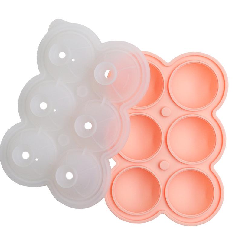 Vassoio per palline di ghiaccio in silicone con imbuto per whisky e vino