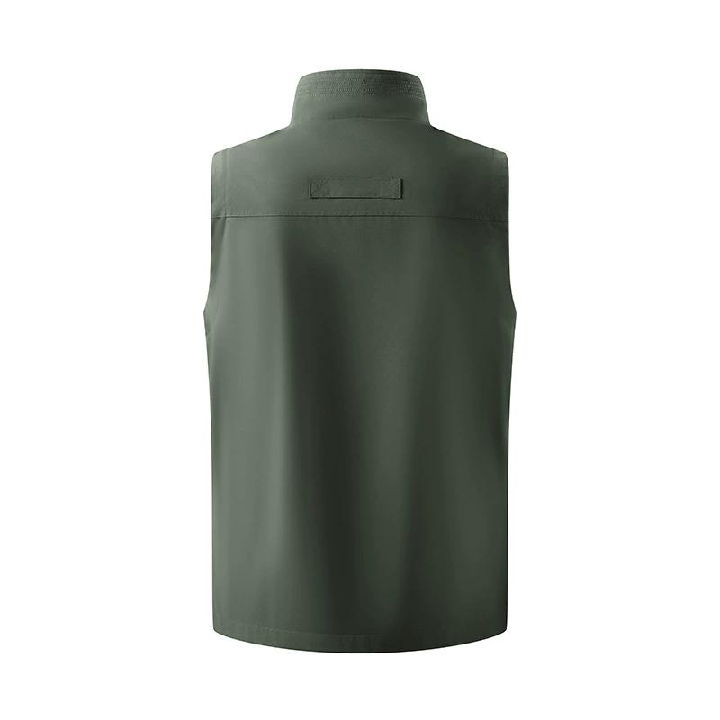 Men's Sleeveless Cargo Vest Multi-Pocket Stand Collar Lightweight Casual Workwear Outdoor Fishing Hiking Photography Jacket Plus Size M-5Xl