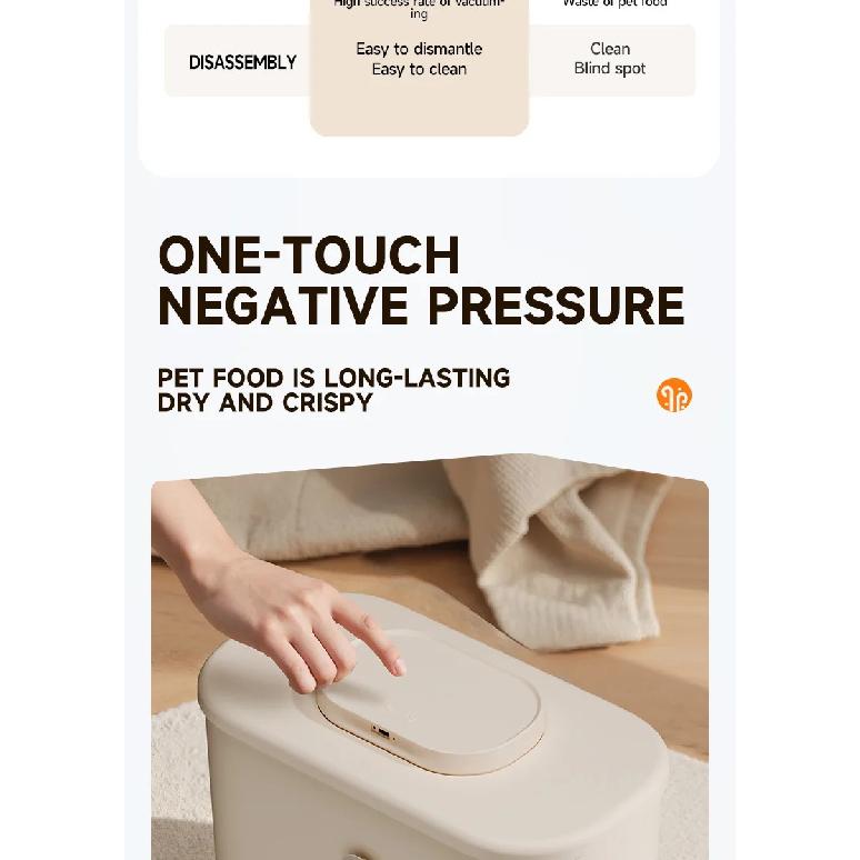 Vacuum Pet Food Storage Container Electric Negative Pressure Large Capacity Moisture Proof Insect Proof Sealed Bucket Cat Dog