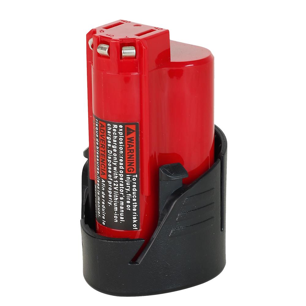 Milwaukee M12 12V Tool Battery Charger & Replacement Battery for Electric Wrench/Drill