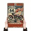 Vintage Iron 2D Flat Metal Poster 8x12 Inch Wall Decor for Garage