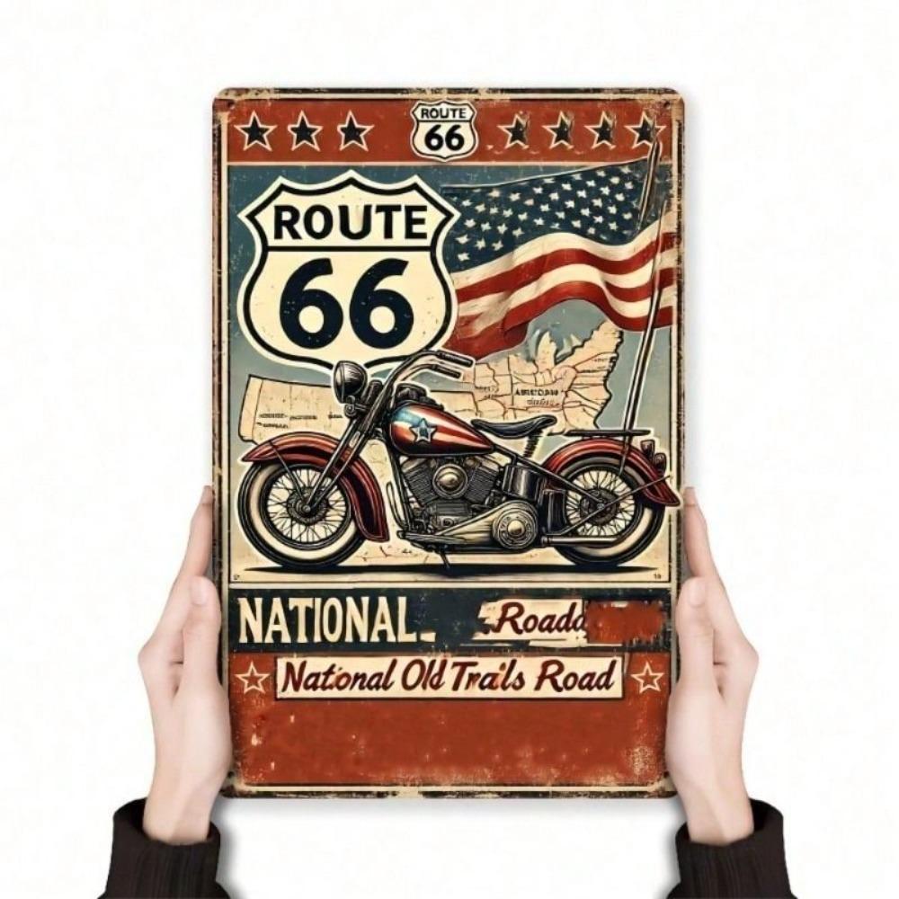 Vintage Iron 2D Flat Metal Poster 8x12 Inch Wall Decor for Garage