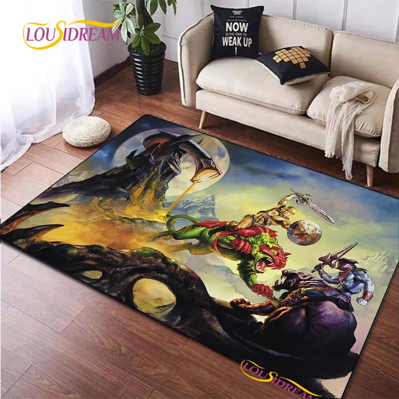He-man meesters Cartoon Tapijt voor Woonkamer Slaapkamer Vloerkleed Keuken Kinderen Deur Antislip Vloermat Verjaardagscadeau Fotografie Requisieten Tapijt