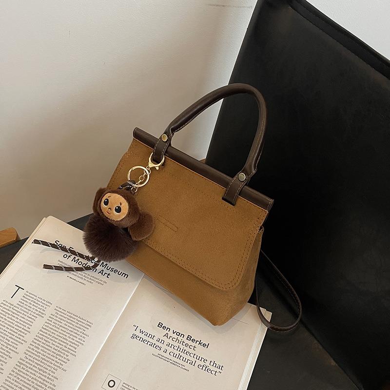 Fashion suede small bag women's new niche shoulder messenger bag high-end small bag