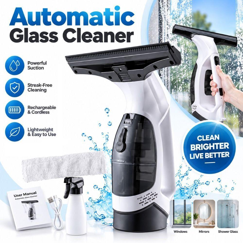 Plastic Automatic Glass Cleaner Rechargeable Glass Cleaner  Household Cleaning