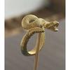 Niche personalized rattlesnake unisex ring, design sense animal alloy opening adjustable south snake element