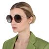 Gucci Green Gradient Round Ladies Sunglasses Gg0061s 003 56