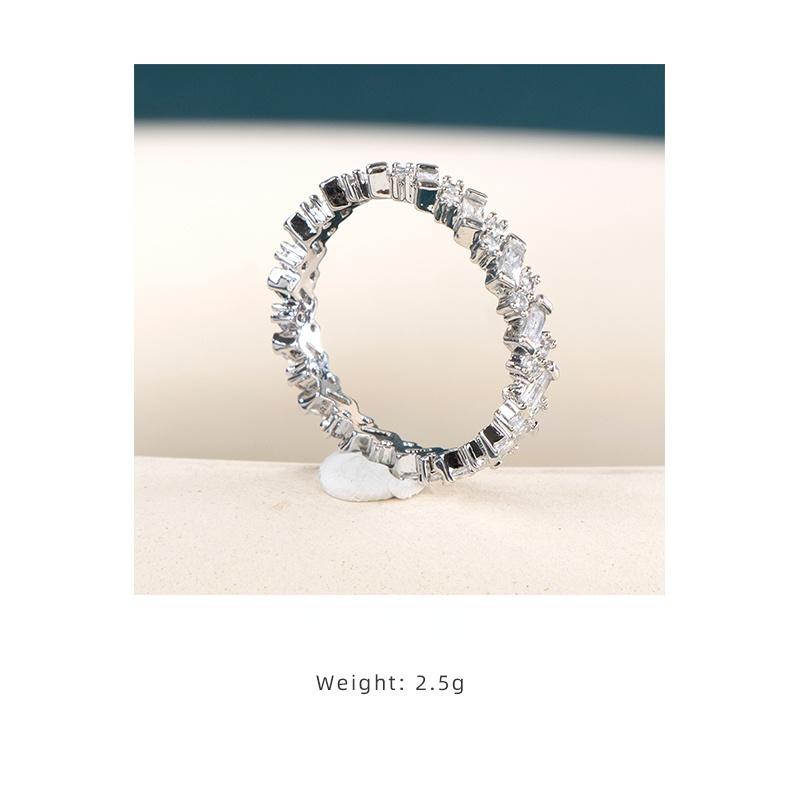 BELLA BOX Fashion Cubic Zirconia Finger Rings for Women Simple Stylish Girl Ring Dance Party Daily Wear Versatile Female Jewelry