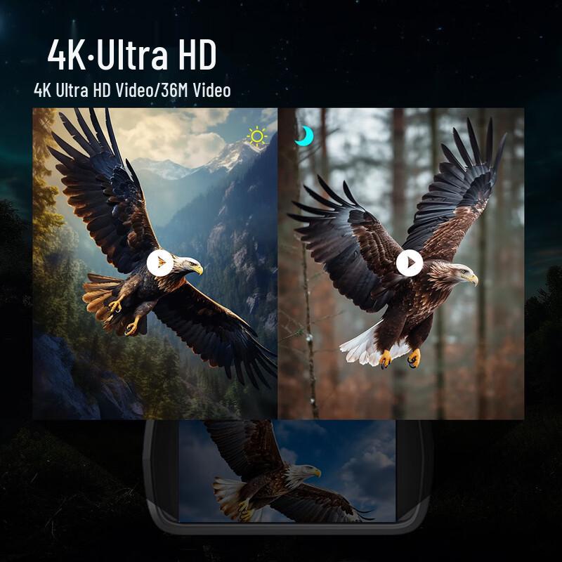 4K HD Digital Infrared Night Vision Binoculars with 4.5-inch Display and Full-Color Camera