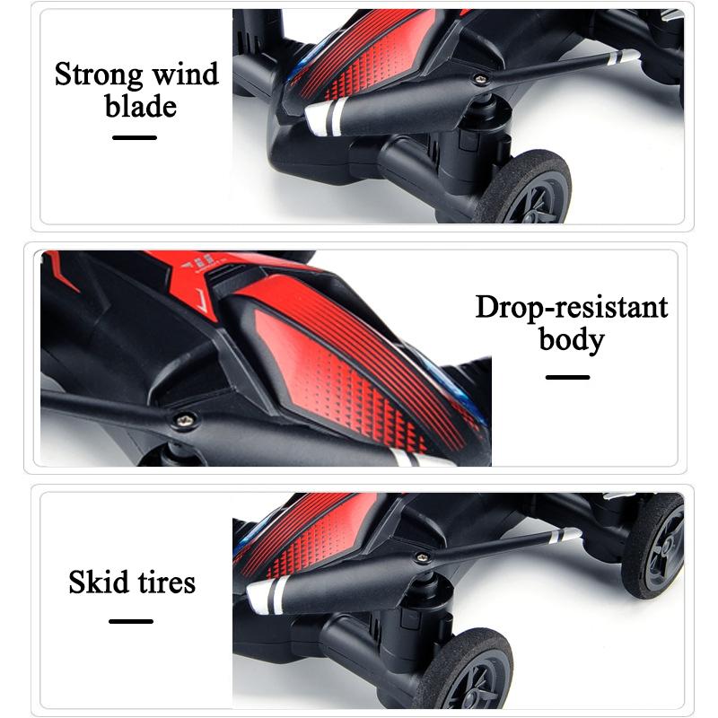 Land-Air Mini Drone Plane Aircraft Dual-Mode Mini Four-Axis Remote Control Aircraft Tumbling Light Unmanned Vehicle Toy