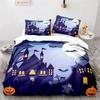 Halloween Pumpkin Horror Festival Bat Bedding Set Boys Girls Twin Queen Size Duvet Cover Pillowcase Bed Kids Adult
