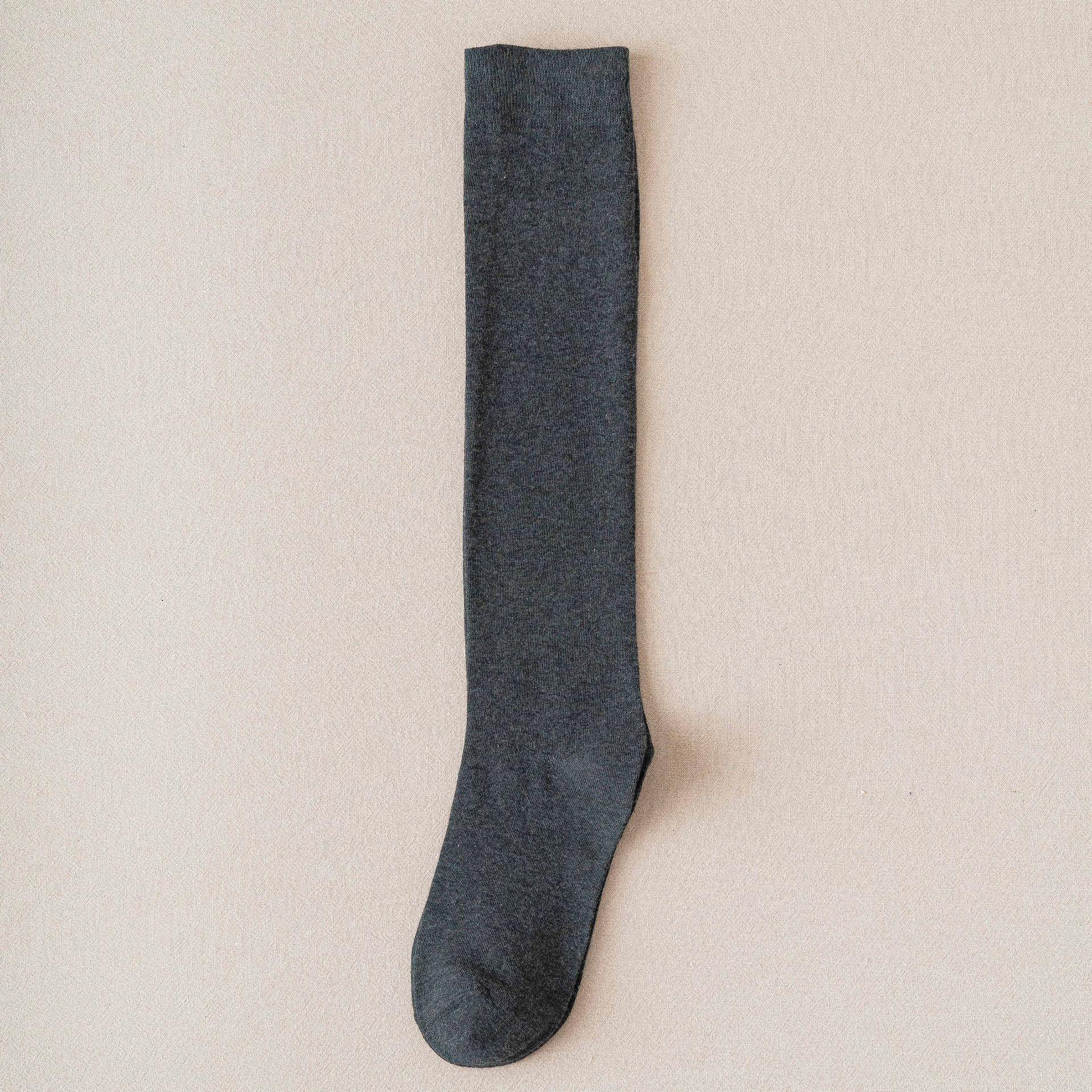 

Autumn Knee-Length Socks Trendy Cotton Half Baseball Socks Sports Trendy Socks Student Calf Mid-Leg Cotton One size fits all темно-сірий