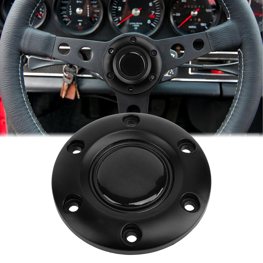 Steering Wheel Center Cap, 6 Volt Car Steering Wheel Horn Button Cover, Snap-in ABS