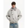 Blaexit Retro Faux Rabbit Fur Collar Mountain Carving Jacket Men's Thickened Winter Cotton Coat Textured Suede Jacket
