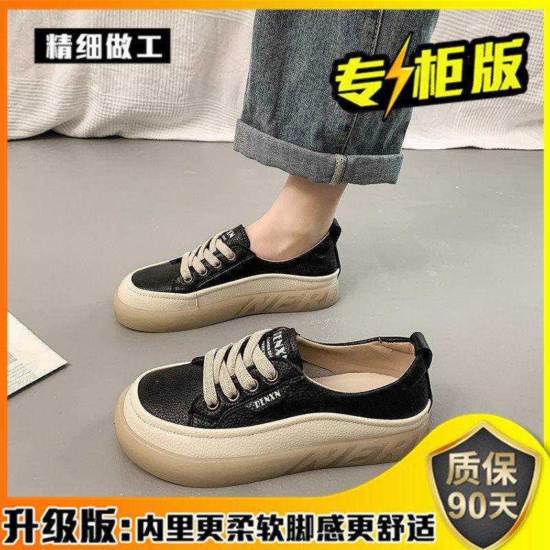 Маленькие белые туфли женские летние плоские ленивые мокасины повседневные универсальные — фото 10