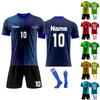 Set Tricou Fotbal Bărbați Mânecă Scurtă cu Pantaloni Scurți și Șosete Respirabil Uscare Rapidă Uniformă Sportivă pentru Antrenament Meci Sporturi de Echipă