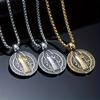 Saint Benedict Stainless Steel Exorcist Necklace with Faith Pendant Ornament
