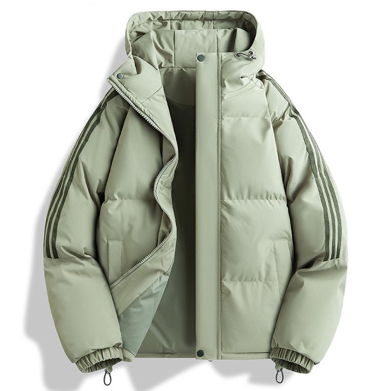 

Зимняя новая парная трехполосная хлопковая куртка спортивного досуга для молодежи популярная с капюшоном уличная утепленная хлопковая куртка 4XL