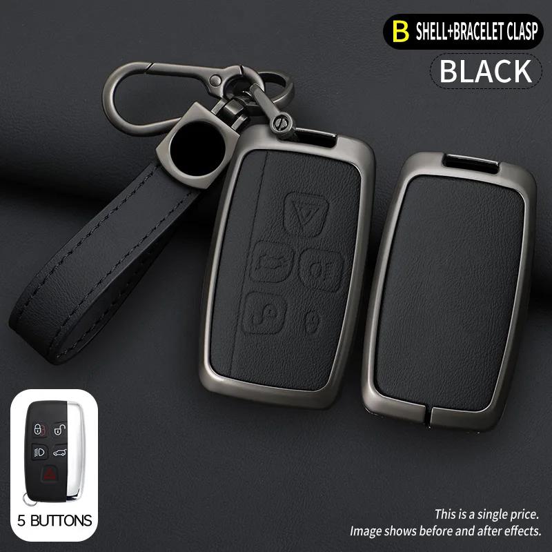 Interior Mouldings Zinc Alloy Car Leather Key Case Cover For Jaguar XF XJ XE S-Type F-Type X-Type F-Pace I-Pace E-Pace Android X