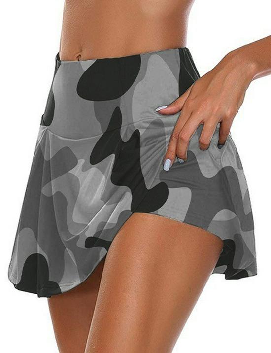 Women's Camouflage High-Waisted Hip-Lifting Casual Outdoor Skort (2020 European Style)