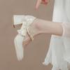 French Pearl Chain Retro Mary Jane Shoes Single Shoes Women's Versatile Leather Shoes