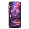 Japanese Style Temple And Cherry Blossoms Phone Case for Samsung Galaxy S25 S24 S23 S22 S20 S21 FE Ultra Plus S25Edge Soft TPU