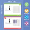 Multiplication Flash Cards 0-12 Visual Assisted Arithmetic Reusable Portable Flashcards for Kids